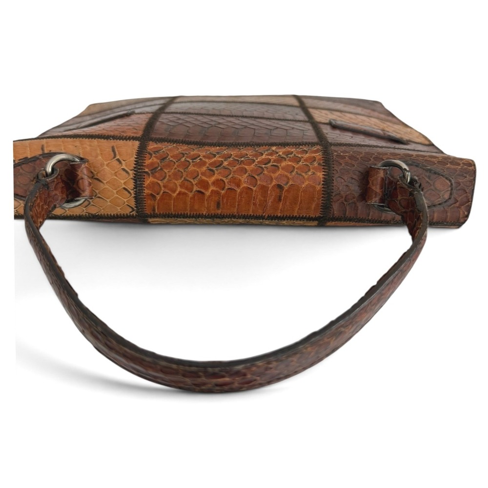 Miu Miu Python Patchwork Top Handle Crossbody Bag Brown - Picture 4 of 14